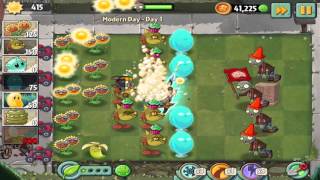 Plants vs Zombies 2: Modern Day - Day 1 Walkthrough