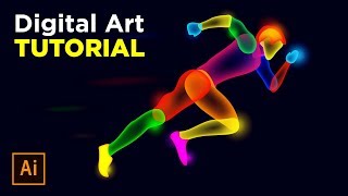 Adobe Illustrator Tutorial - Digital Fantacy Light Running Character