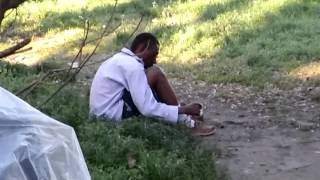 Drunk guy pisses self...
