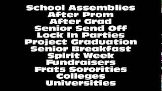 High School Hypnotist JimmyG Post Prom, After Graduation All Night Party Hypnosis Show