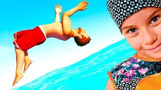 СМЕШНОЕ ВИДЕО ДЛЯ ДЕТЕЙ Новый игровой мультик Flip Diving детская игра
