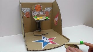 Как сделать настольный баскетбол из картона Игра баскетбол из картона
