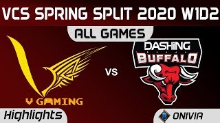 VGA vs DBL Highlights ALL Games VCS Mùa Xuân 2020 V Gaming Adonis vs Dashing Buffalo by Onivia