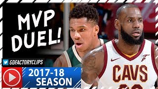 LeBron James vs Giannis Antetokounmpo MVP Duel Highlights (2017.11.07) Cavs vs Bucks - MUST SEE!