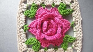 РОЗА в квадрате ROSE squared Crochet