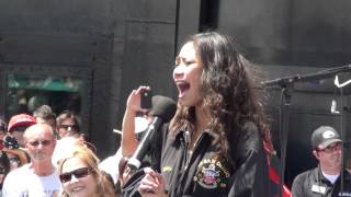 Jessica Sanchez American Idol Finalist "The National Anthem" U.S.S. Midway, San Diego