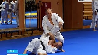 Тренировку российской сборной по дзюдо провел президент