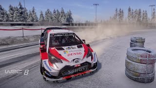 WRC 8 - Rally Sweden - Karlstad - Toyota Yaris WRC - Replay, Bonnet, Hood, Chase cam view