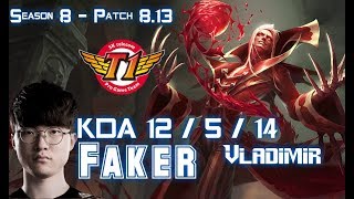 SKT T1 Faker VLADIMIR vs GRAVES Bot Lane - Patch 8.13 KR Ranked