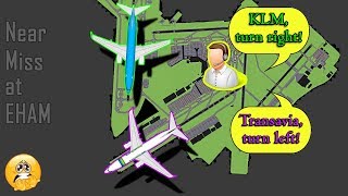 KLM and Transavia have a CLOSE CALL at Amsterdam - Schiphol