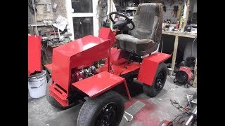 #Самодельный мини трактор 4х2 + косилка / Покраска трактора