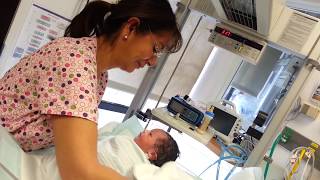 New Born Baby's First Bath