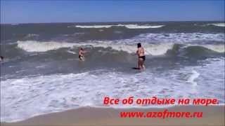 Шторм и ураган на Азовском море (часть 3) !! Голубицкая. Центральный пляж 2015 (часть 3)