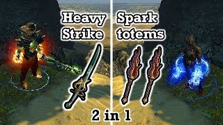Heavy Strike. Spark Totems - Path of Exile (3.1 Abyss)