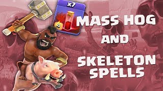 Mass Hogs & Skeleton Spell Powerful TH11 Attack | Clash of Clans
