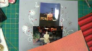 Scrapbook Process Older Photos, Embossing, Mist and Perfect Pearls
