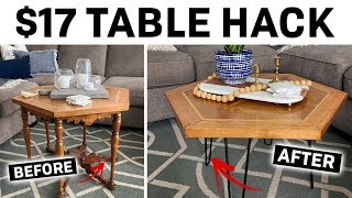 Furniture on a Budget ⚫ $17 Coffee Table Trick