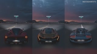 Forza Horizon 3 - LaFerrari vs P1 vs 918 Spyder - 1 Mile Top Speed Drag Race