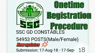 Ssc GD conistables 2018 online application OTR # telugu