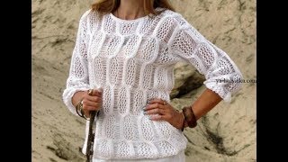 Связать Новый Пуловер Спицами для Женщины - модели 2019 / New Pullover Knitting Needles for a Woman