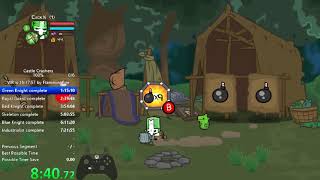 Castle Crashers 100% speedrun 13:20:31 IGT part 1 World Record