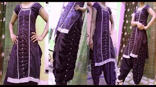 Self designed suit matching with palwaliya salwar