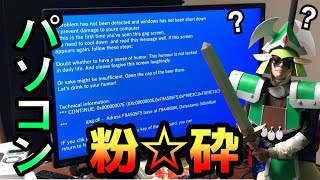 パソコンをクラッシュするエルフの剣士