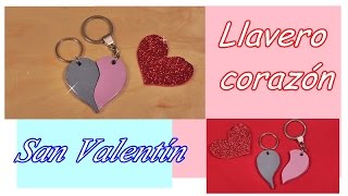 ❤ Llavero de corazón partido para San Valentín. Día de los enamorados ?