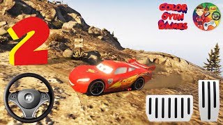 ŞİMŞEK MCQUEEN DAĞ YOLUNDA 2 | DİREKSİYONLU ARABA OYUNU OYNA | MOBİL OYUNLAR GTA | COLOR OYUN GAMES