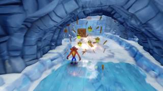 Crash Bandicoot 2 HD - Snow Biz 100% Walkthrough - RED GEM REQUIRED