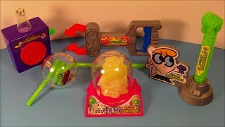 1997 CARTOON NETWORK DEXTER'S LABORATORY SET OF 5 WENDY'S KID'S MEAL TOY'S VIDEO REVIEW