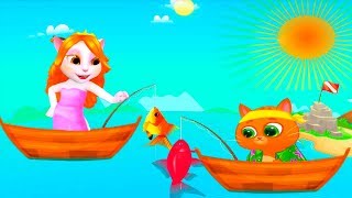 КОТИК БУБУ #13  Котик  на рыбалке с Анджелой Мультик ИГРА про котят на канале УШАСТИК KIDS