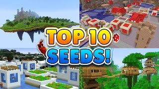 TOP 10 BEST SEEDS for Minecraft! (Pocket Edition, Xbox, Windows 10)