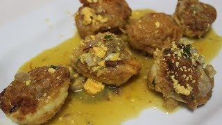 Huevos rellenos en salsa | RECETA DE NAVIDAD