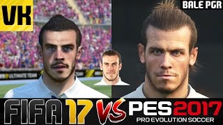 FIFA 17 VS PES 2017 PLAYER FACES: GARETH BALE COMPARISON #9