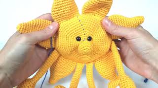 Солнышко крючком. Вязаное солнце. Солнце вязаное крючком. Crochet sun (Урок 3 Тело)