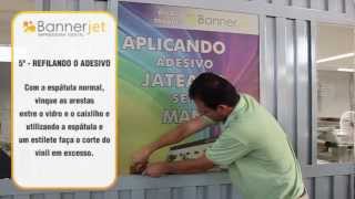 Como aplicar, colar adesivo em vitrine e vidros
