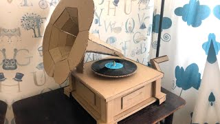 Граммофон из картона своими руками, или как сделать граммофон! Gramophone cardboard with his hands
