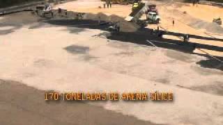 Armado de una cancha de cesped sintético