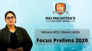 Focus Prelims 2020 | Week 4 | February 2019 | MCQs