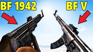 Battlefield V vs Battlefield 1942  Weapons Comparison - Sounds, Models, Animations
