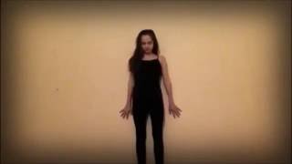 Contortion & Flexibility: Selfie video presentation of a gymnastic girl in studio and in public