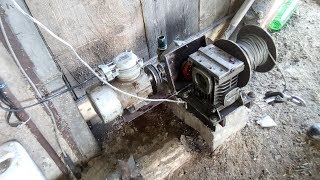 Самодельная лебёдка для брёвен