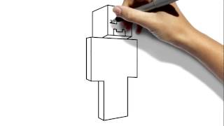 Как нарисовать Стива из minecraft | Wie Steve von Minecraft ziehen | Comment dessiner minecraft