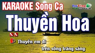 Karaoke || Thuyền Hoa - Song Ca || Nhạc Sống Duy Tùng