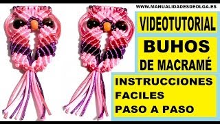 COMO HACER UN BUHO DE HILO CON NUDOS DE MACRAME. TUTORIAL DIY. KNOTS OWL .