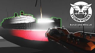 Ghost Ocean Liner Found! - Stormworks: Build and Rescue Gameplay - Sinking Ship Survival