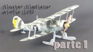 Montagem completa Gloster Gladiator Airfix 1/72 parte 1