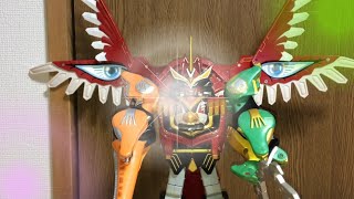 百獣戦隊ガオレンジャー Quest31　天空精霊王ガオイカロス誕生！VSウラ最終決戦！劇中シーンをDX超合金で再現！前田動画 Power Rangers Wild Force