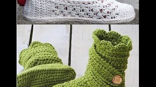 Вязание крючком Шикарная вязаная обувь крючком